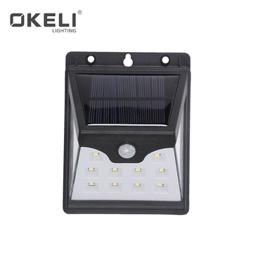 OKELI High brightness 4w smd IP44 wall mounted outdoor led solar wall light